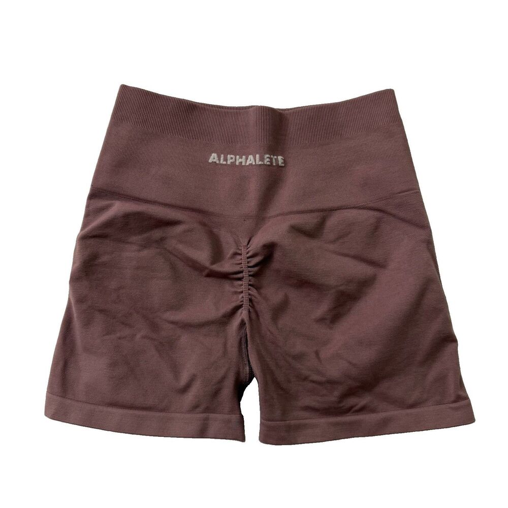 Alphalete Biker Shorts Small Mauve Purple Amplifyโ Seamless High Rise Scrunch